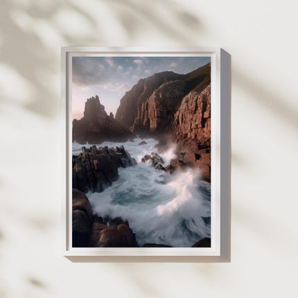 Coastline With Towering Cliffs