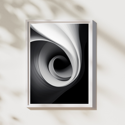 Black And White Spiral Elegance