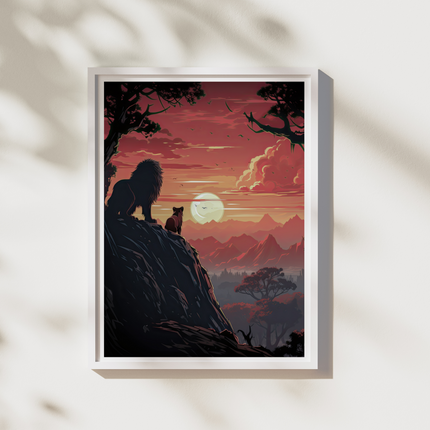 Lions at Sunset