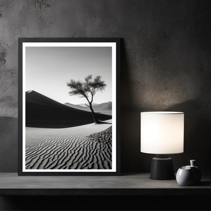 Solitary Tree In Desert