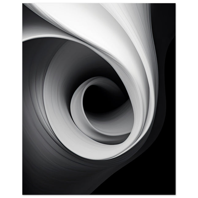 Black And White Spiral Elegance