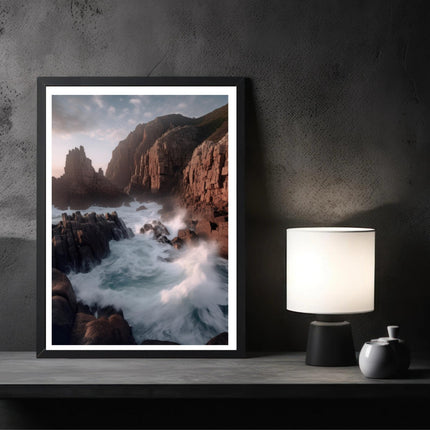 Coastline With Towering Cliffs