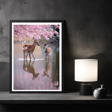 Deer Amidst The Waters