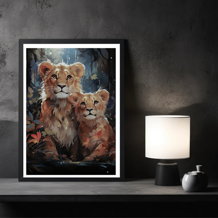 Moody Lion Family
