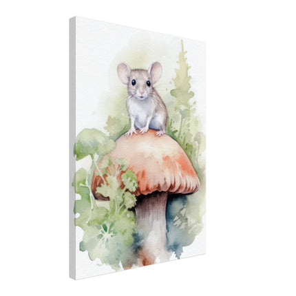 Mouse Chilling On Mushroom