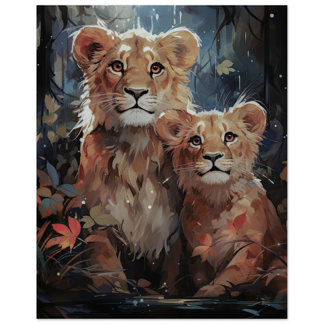 Moody Lion Family
