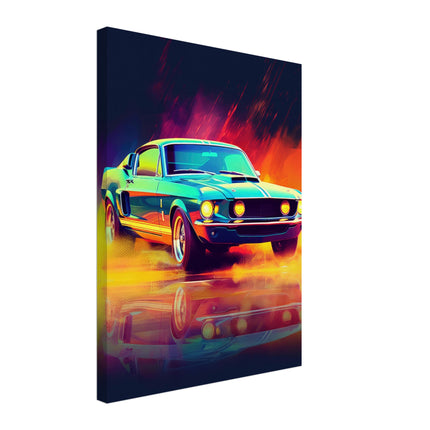 Neon Muscle Car