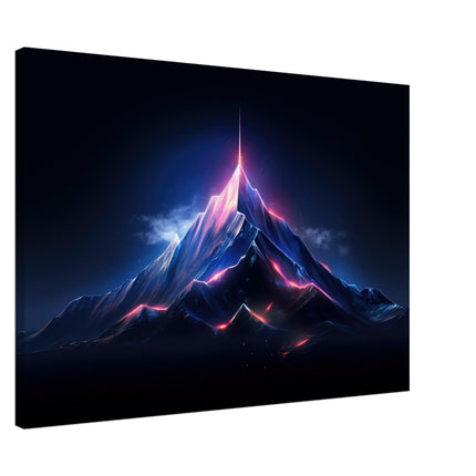 Mountain Peak In Neon Light