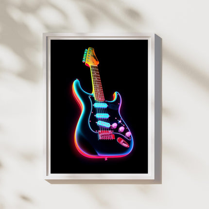 Neon Lit Guitar