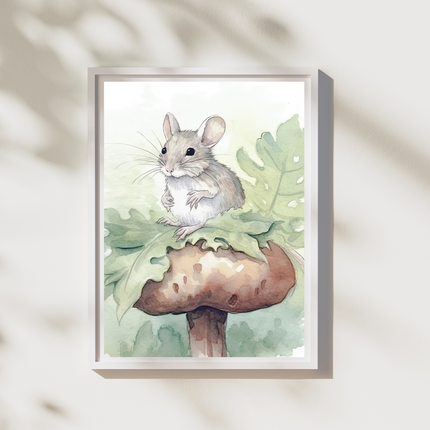Mouse On Mushroom