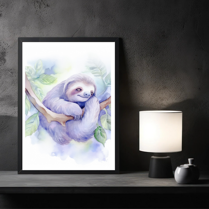 Lazy Sloth Chilling In A Tree