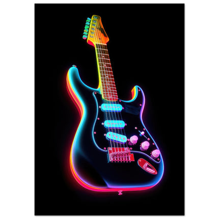 Neon Lit Guitar