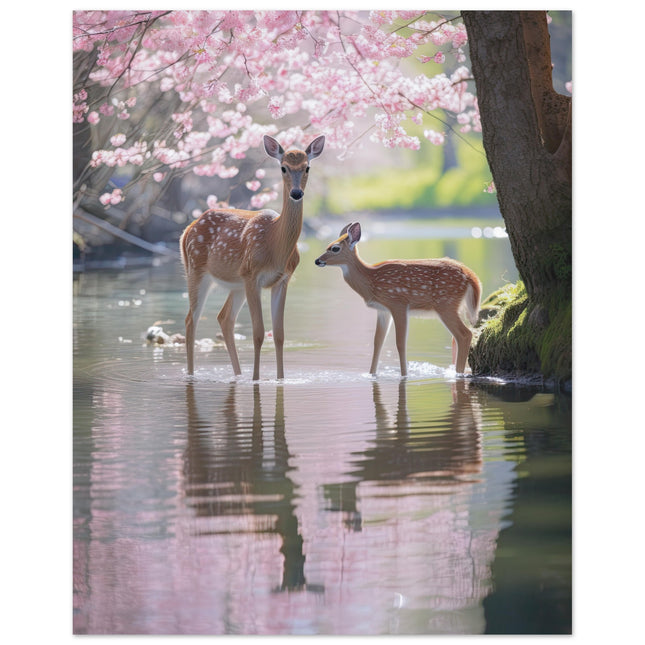 Deer Playing In Water