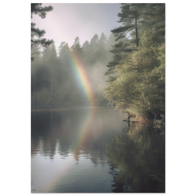 Rainbow Over Forest Lake
