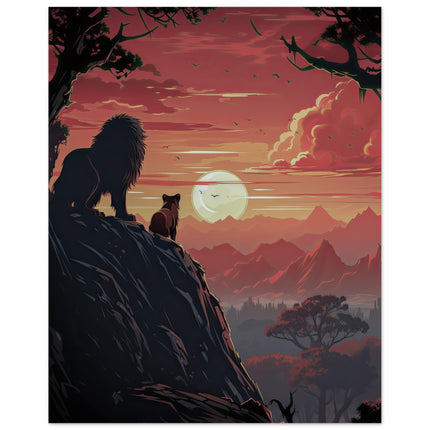 Lions at Sunset