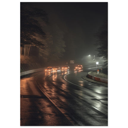 Rain-Soaked Racetrack