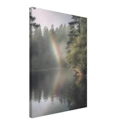Rainbow Over Forest Lake