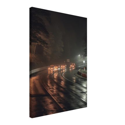 Rain-Soaked Racetrack
