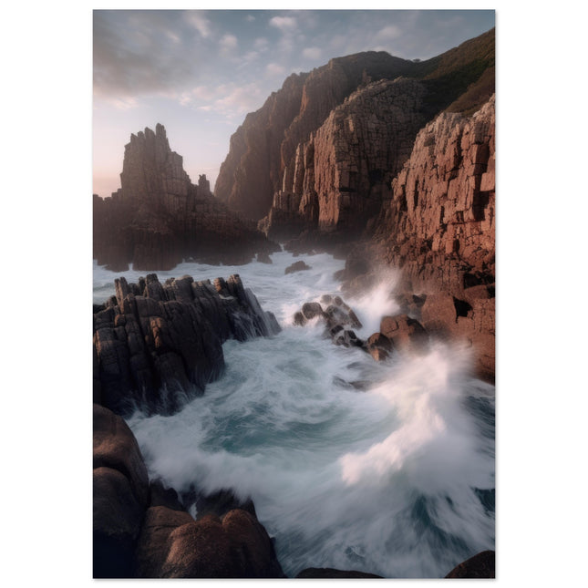 Coastline With Towering Cliffs